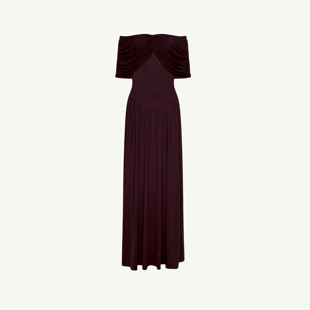 nya pleated maxi dress Nya Tulle Maxi Dress - Black